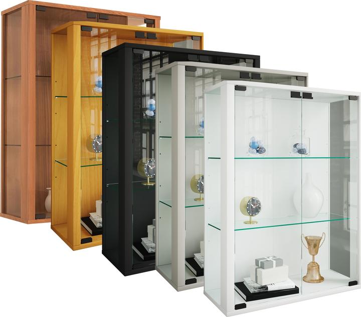 Produktbild VCM Sammel Wandvitrine Holz Glas Udina (60 x 25 x 80 cm)
