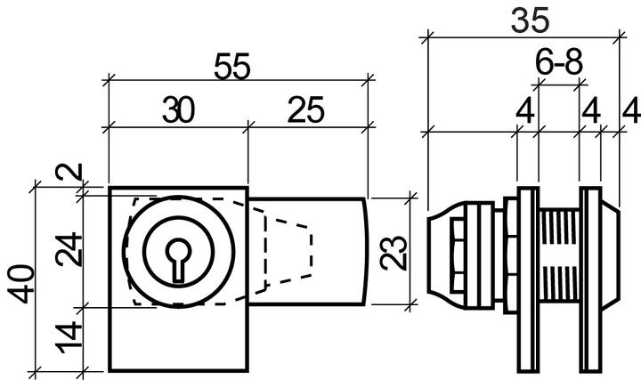 Actual product image Werkstarck Glass door locks (Profile cylinder)