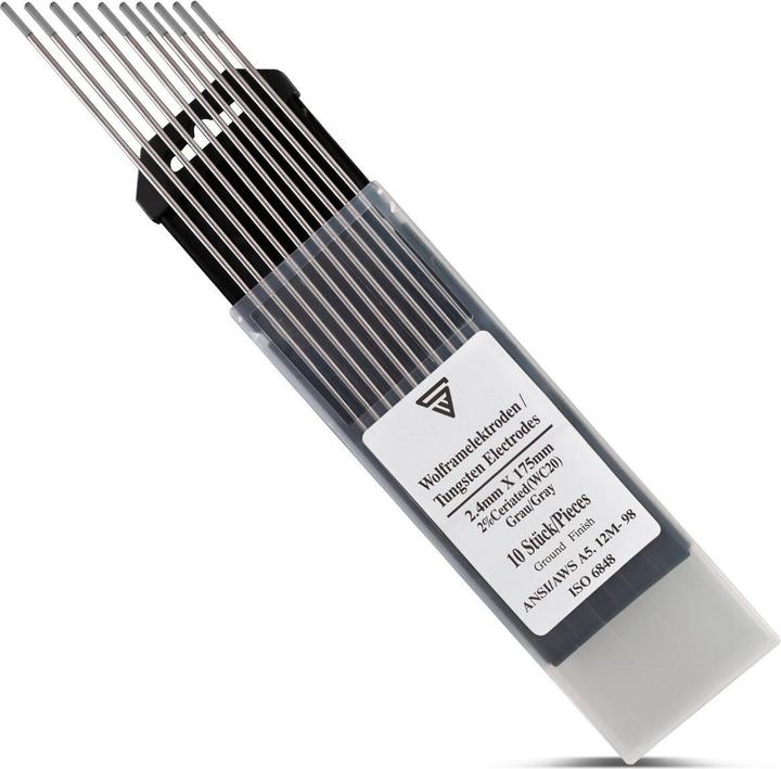 Actual product image Stahlwerk Tungsten electrodes / welding electrodes WC20 grey 2.4 x 175 mm set of 10