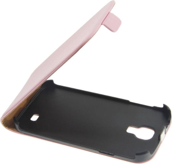 Actual product image OEM Slim Leather Flip Case for S4 Galaxy I9500 pink (Samsung Galaxy S4)