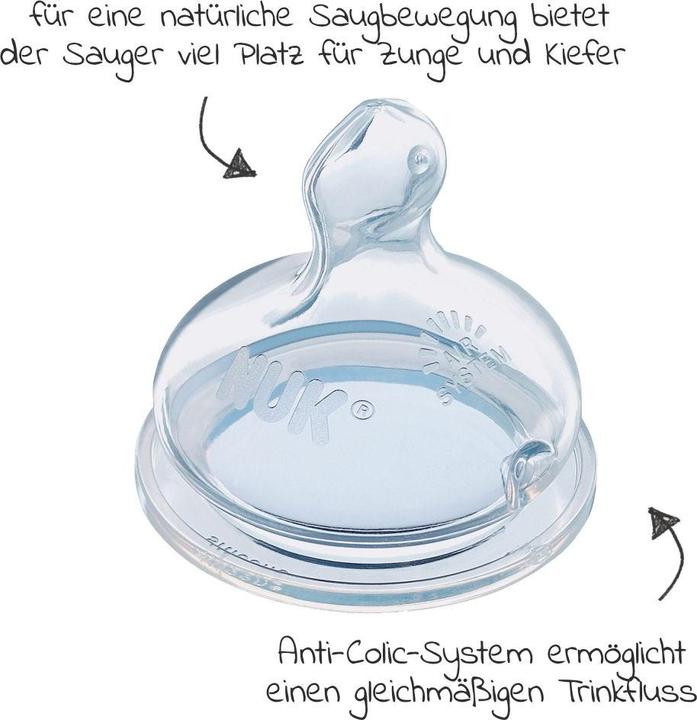 Produktbild NUK First Choice+ 3er-Flaschen-Set mit Temperature Control, 300ml, 0-6 Monate, beige, blau, weiss (300 ml)