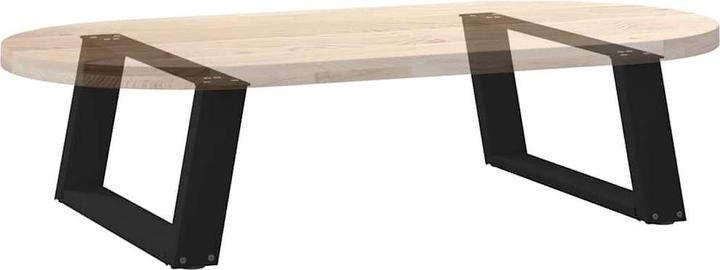 Actual product image VidaXL Coffee table legs U-shape 2 pcs. black 70x(30-31) cm steel table leg