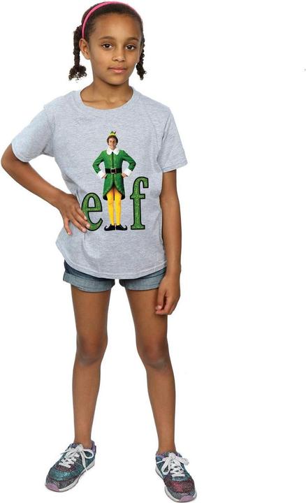 Actual product image Elf Girls Buddy Logo Cotton T-Shirt (152, 158)