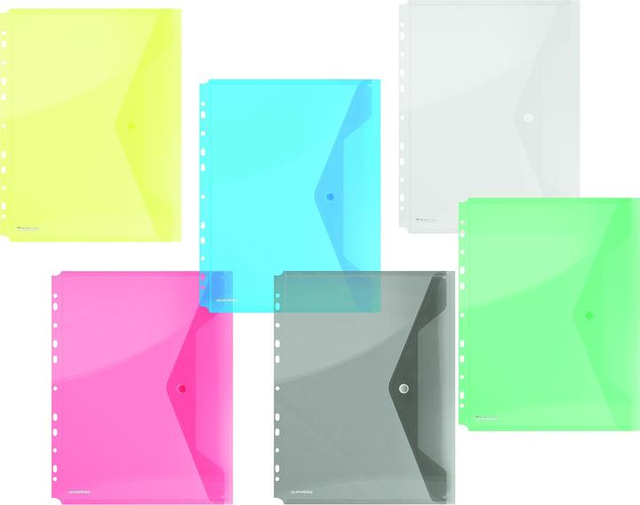 Actual product image Donau envelope cover press button, pp, a4, 200 micron, perforated, clear (1 x)