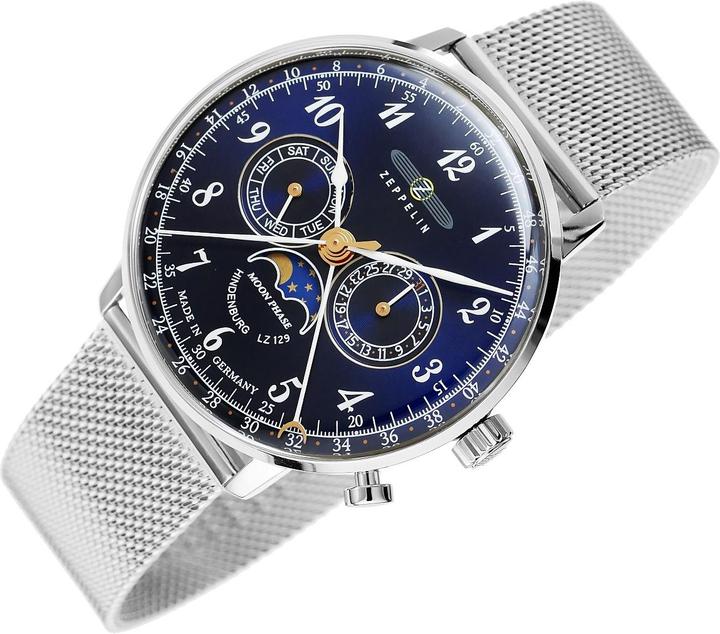 Actual product image Zeppelin LZ129 Hindenburg 7036M-3 Quartz Blue Watch (259102) (Analogue wristwatch, 40 mm)