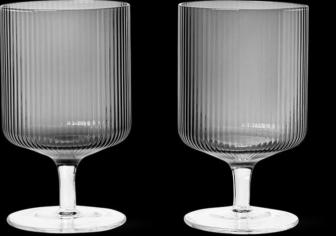 Immagine prodotto Ferm Living Ondulazione (27 cl, 2 Occhiali, Bicchieri da vino rosso, Bicchieri da vino bianco)