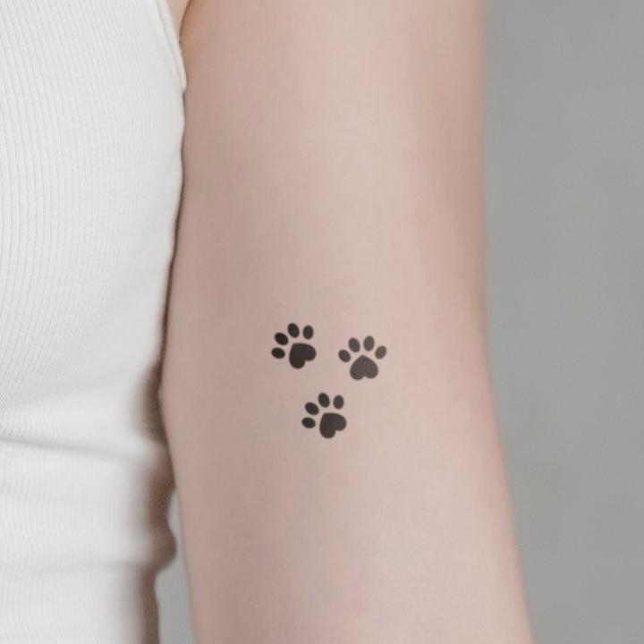 Actual product image minink Temporary tattoo - dog paws