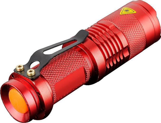 Actual product image JTI LED torch CREE Ultrafire - Red (13.40 cm, 300 lm)