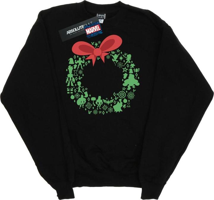 Actual product image Womens/Ladies Avengers Christmas Wreath Sweatshirt (M)