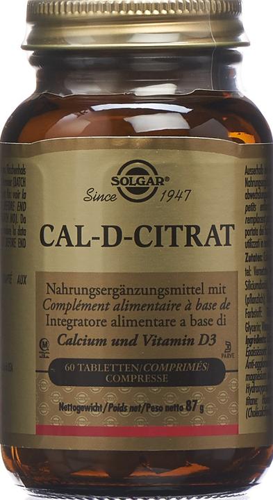 Solgar Cal-D-Citrat Tabletten (60 Stk) (60 Stück, Tabletten, 218 g)