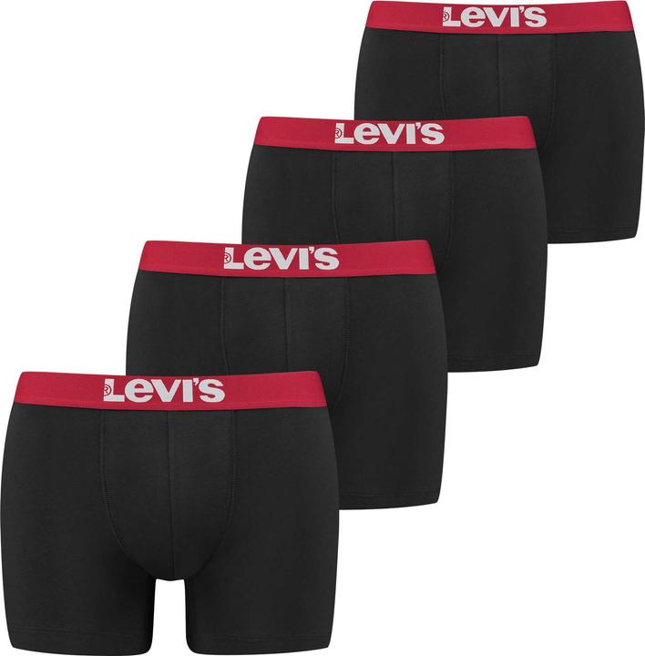 Levis Solid Basic Boxer Brief Org Co 4p Ecom (L, 4er Pack)