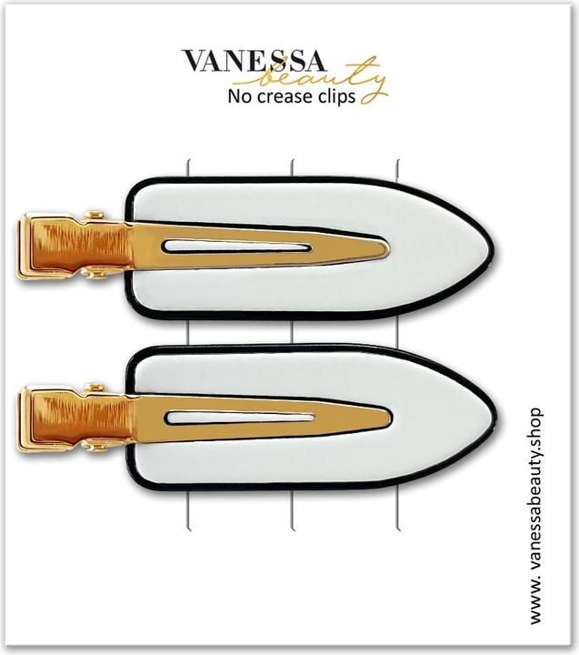 Produktbild Vanessa Beauty Seamless Clips - White/Gold Set (Haargummi, Schmuck)