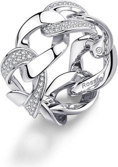 Rosato Distinctive silver ring with zircons Eva RZEV38 - Circuit: 52 mm (52)