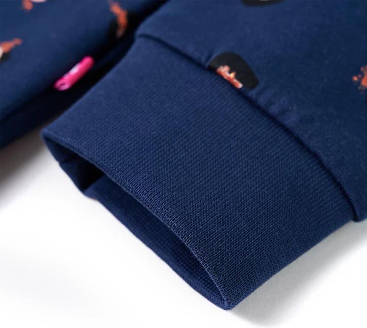 Produktbild VidaXL Kinder-Kapuzenpullover Marineblau 92,Material: 95 (92)