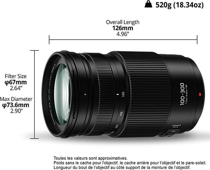Actual product image Panasonic Lumix G Vario 100-300mm F4.0-5.6 II (Micro Four Thirds, Micro Four Thirds)