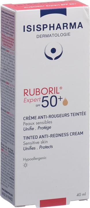 Actual product image Isispharma RUBORIL EXPERT SPF50+ Cream (Suntan cream, SPF 50+, 40 ml)