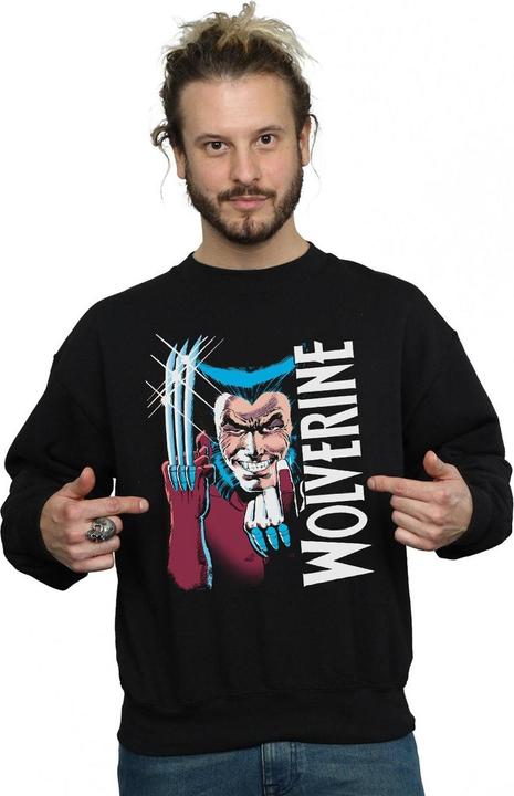 Actual product image Mens X-Men Wolverine Come Here Sweatshirt (M)