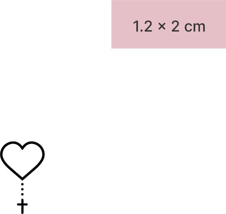 Immagine prodotto minink Tatuaggio temporaneo - Cuore con croce