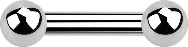 Produktbild Star Piercing Barbell silber mit zwei Kugeln (Chirurgenstahl 316L, ohne Messing)