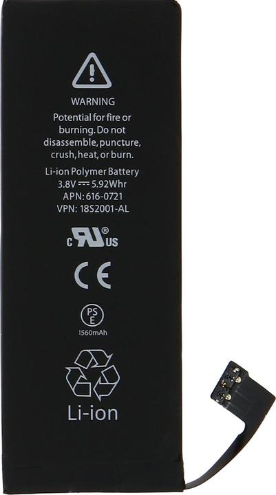Produktbild Clappio 1500 mAh Austausch-Akku für Apple iPhone 5S