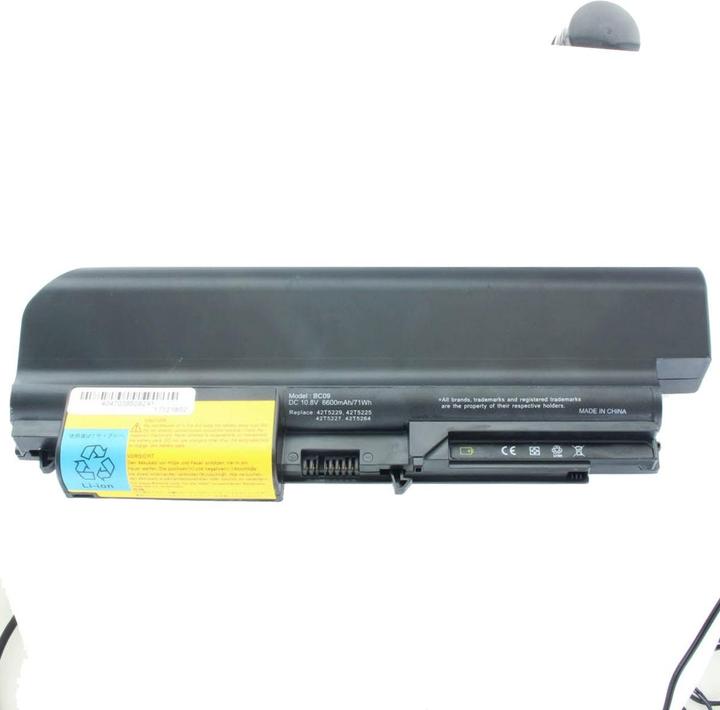 Image du produit Lenovo Batterie Thinkpad série R61, série R500, série T61 (6 cellules, 6600 mAh)