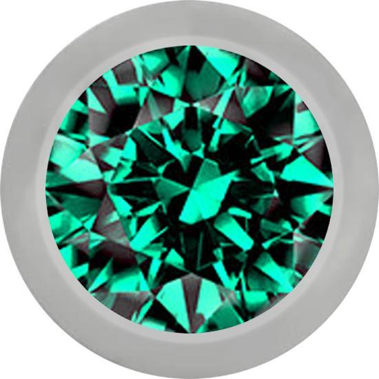 Immagine prodotto Star Piercing Palla d'argento con cristallo turchese (senza ottone, Titanio G23)