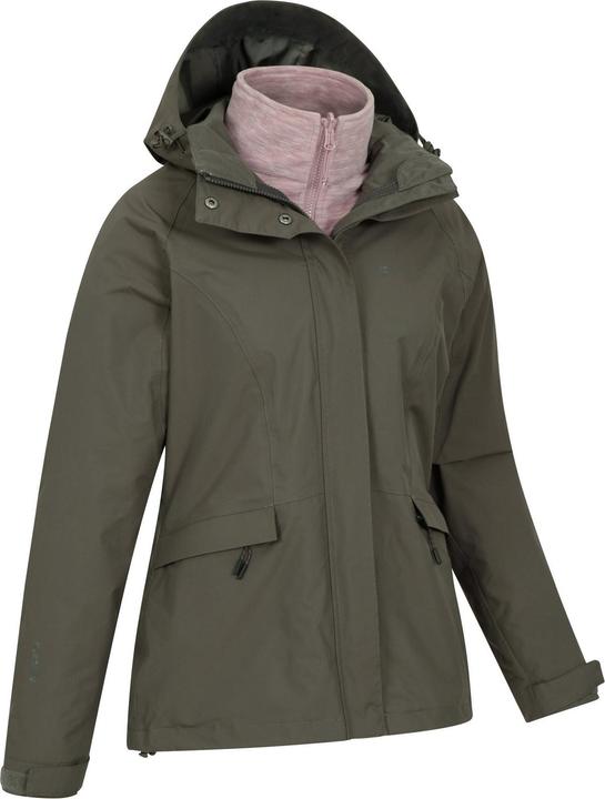 Actual product image Mountain Warehouse Womens/Ladies Thunderstorm II 3 in 1 Waterproof Jacket (48 D)
