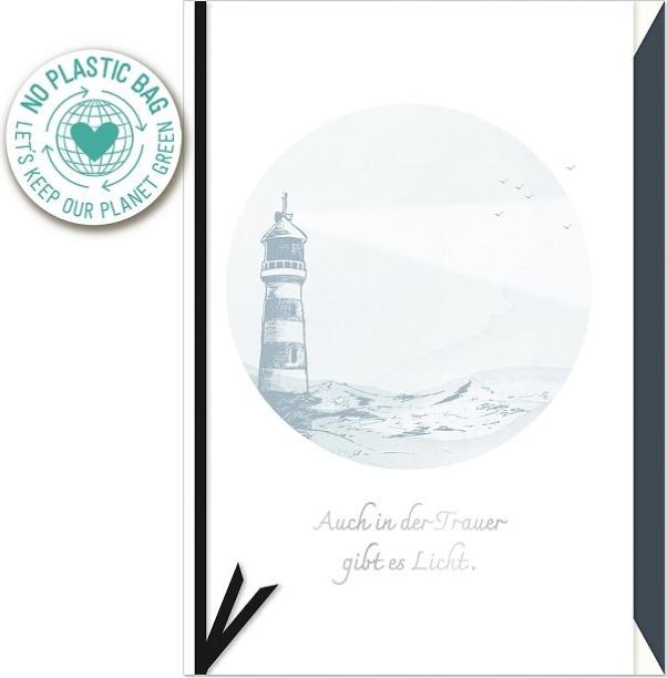 Produktbild Artebene Trauerkarte Leuchtturm mit Prägung von (1 Stk.)