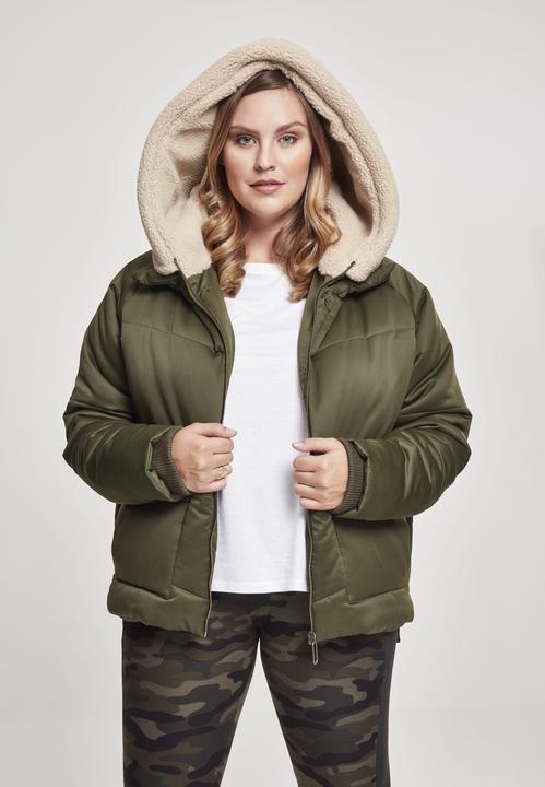Actual product image Urban Classics Ladies Sherpa Hooded Jacket (L)