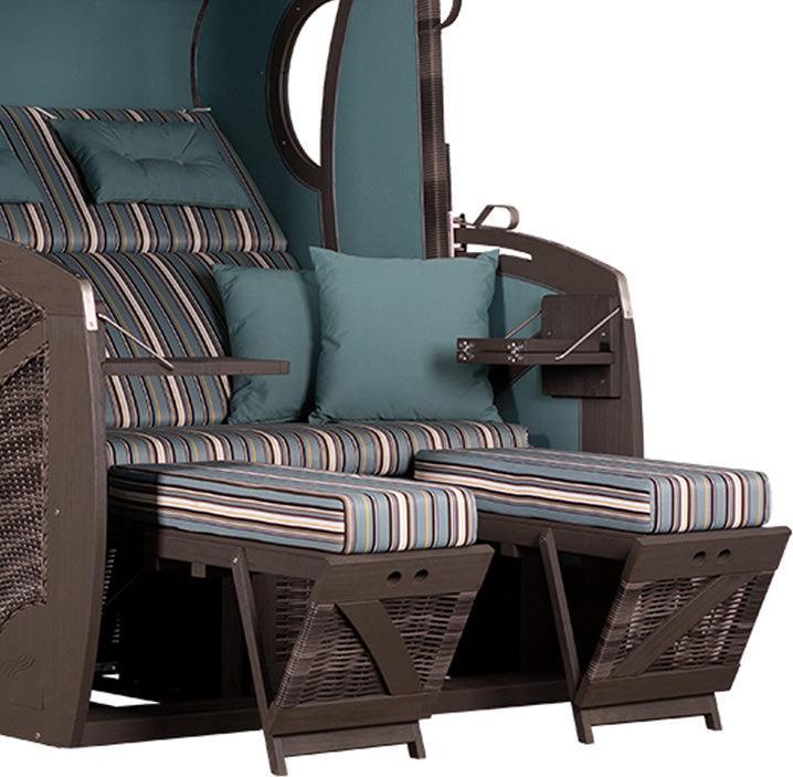Image du produit DeVries Fauteuil-cabine de plage Amrum XL Pin - Édition spéciale - PE stone grey Des. 444