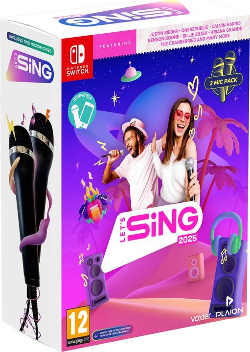 Produktbild Plaion Let's Sing 2025 International Version (+ 2 Mics) (Switch, EN)