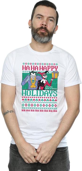 Immagine prodotto Joker And Harley Quinn Ha Ha Happy Holidays Maglietta Uomo (4XL)