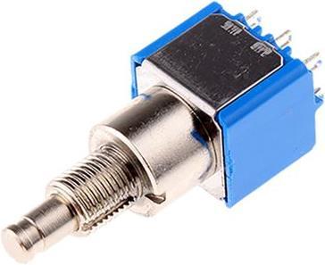 Actual product image APEM DPDT momentary pushbutton switch