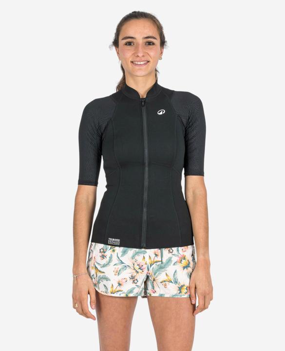 Immagine prodotto Subea YULEX100 top da bagno donna protezione UV 1,5 mm manica corta - nero (1 mm, S)