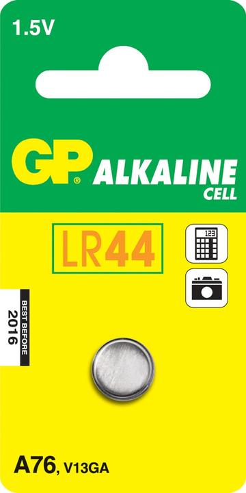 Productafbeelding GP Batteries Knoopcel alkaline (1 Pcs., LR44, 110 mAh)