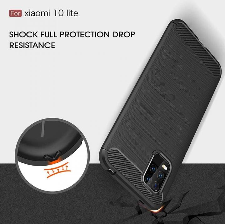 Actual product image Screenguard Xiaomi Mi 10 Lite Cover Carbon Brushed Soft TPU (Mi 10 Lite)