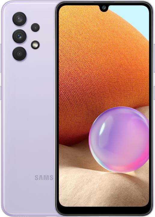 Actual product image Samsung Galaxy A32 (128 GB, Lavender, 6.40", Dual SIM, 64 Mpx, 4G)