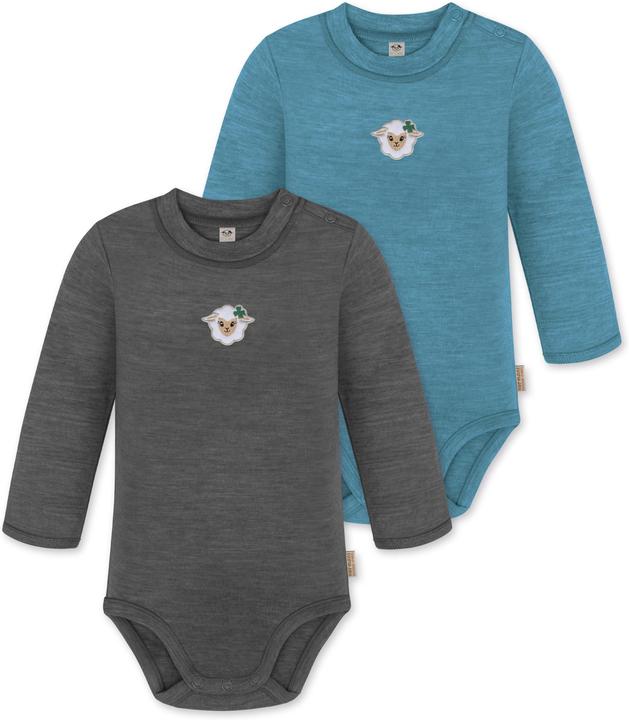 Normani 2er Pack Baby Merino Langarmbody „Tuai" - 9401
