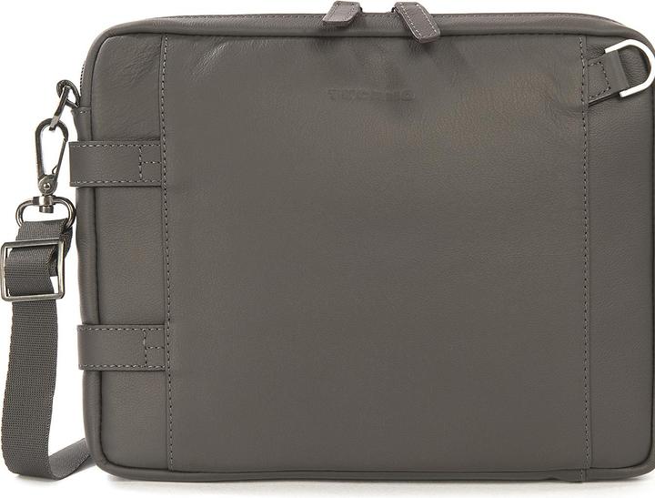 Produktbild Tucano Tema Cross-Body, Tablettasche aus Leder für iPad mini, Tablets bis 8 Zoll, grau