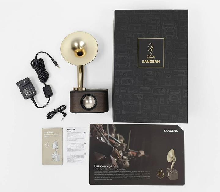 Actual product image Sangean WR-45X Gold Radio VHF (FM) AUX, Bluetooth Oplaadbaar Zwart, Goud (FM, VHF, Bluetooth)