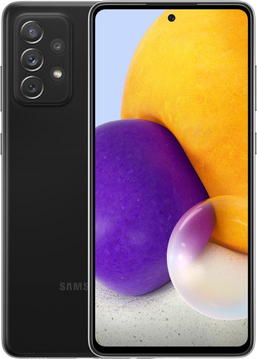 Samsung Galaxy A72 (128 GB, Black, 6.70", Hybrid Dual SIM, 64 Mpx, 4G)