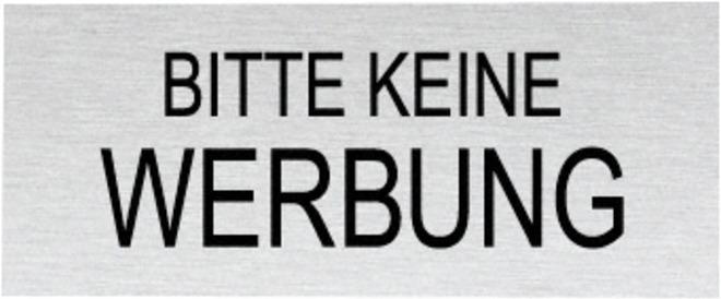 Produktbild CPC Hinweisschild "Bitte keine Werbung"