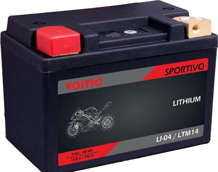 Immagine prodotto Voltic Sportivo LI-04 YTX12A-BS Batteria moto al litio 4Ah LTM14 (12 V, 12 Ah, 240 A)