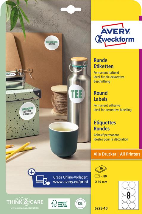 Actual product image Avery Round labels