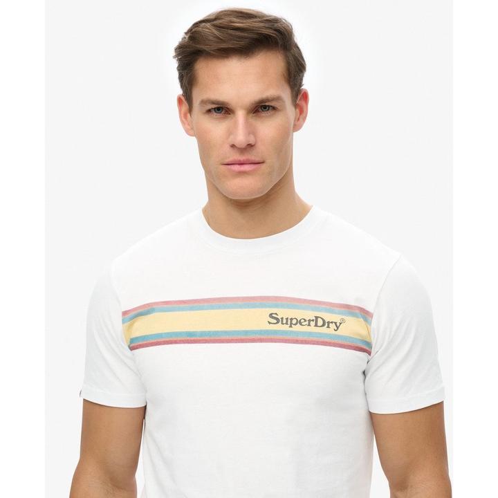 Actual product image Superdry Venue Logo Stripe Relaxed Tee (S)