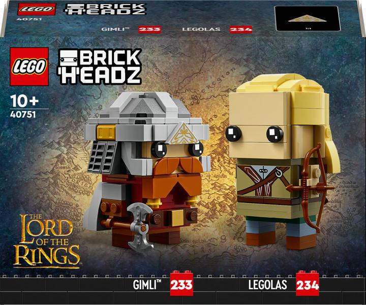 Image du produit LEGO Seigneur des Anneaux Legolas et Gimli (40751, LEGO Brickheadz)