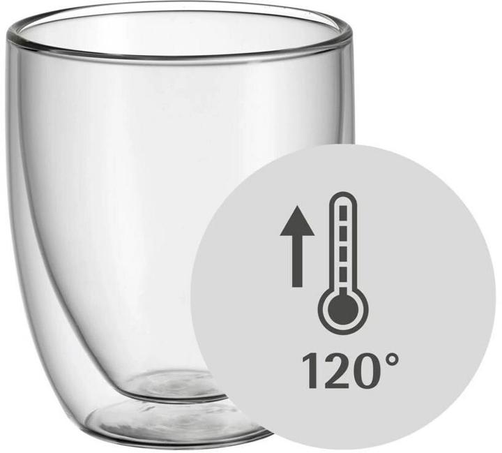 Productafbeelding WMF Dubbelwandige Cappuccino Glazen Set 2st Thermos Glazen 250ml Cult Drijvend Effect (250 ml, 2 x)