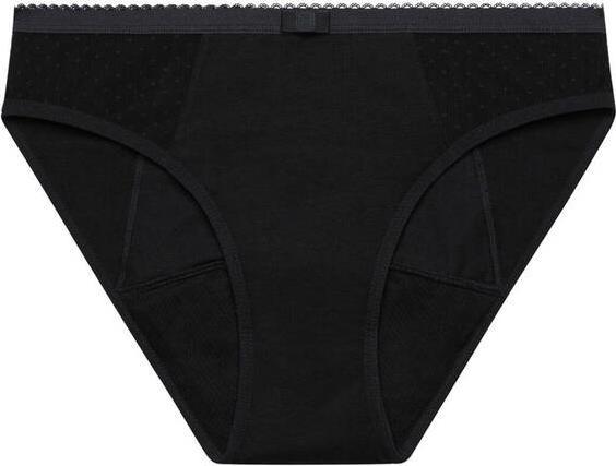 Produktbild DIM Slip Lace Stark schwarz mit Meshdetail (S)