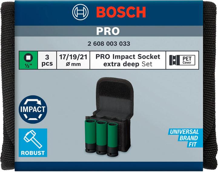 Actual product image Bosch Professional Zubehör PRO Impact (21 mm, 19 mm, 17 mm)