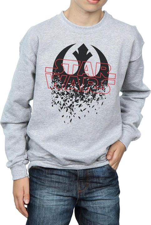 Actual product image Star Wars Boys The Last Jedi Shattered Emblem Sweatshirt (116)